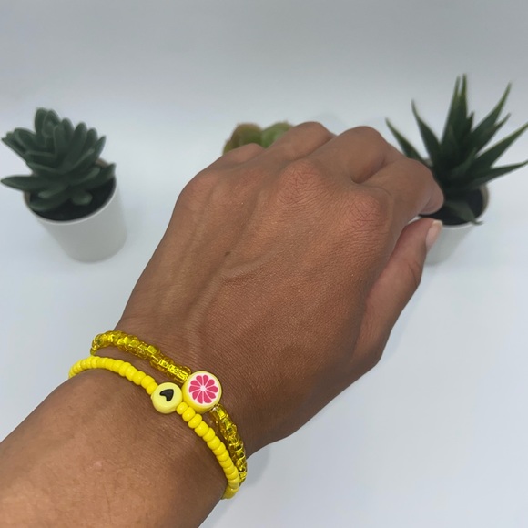 Handmade Trendy Y2K Inspired Glass Seed Bead Bracelet Set - Picture 2 of 8